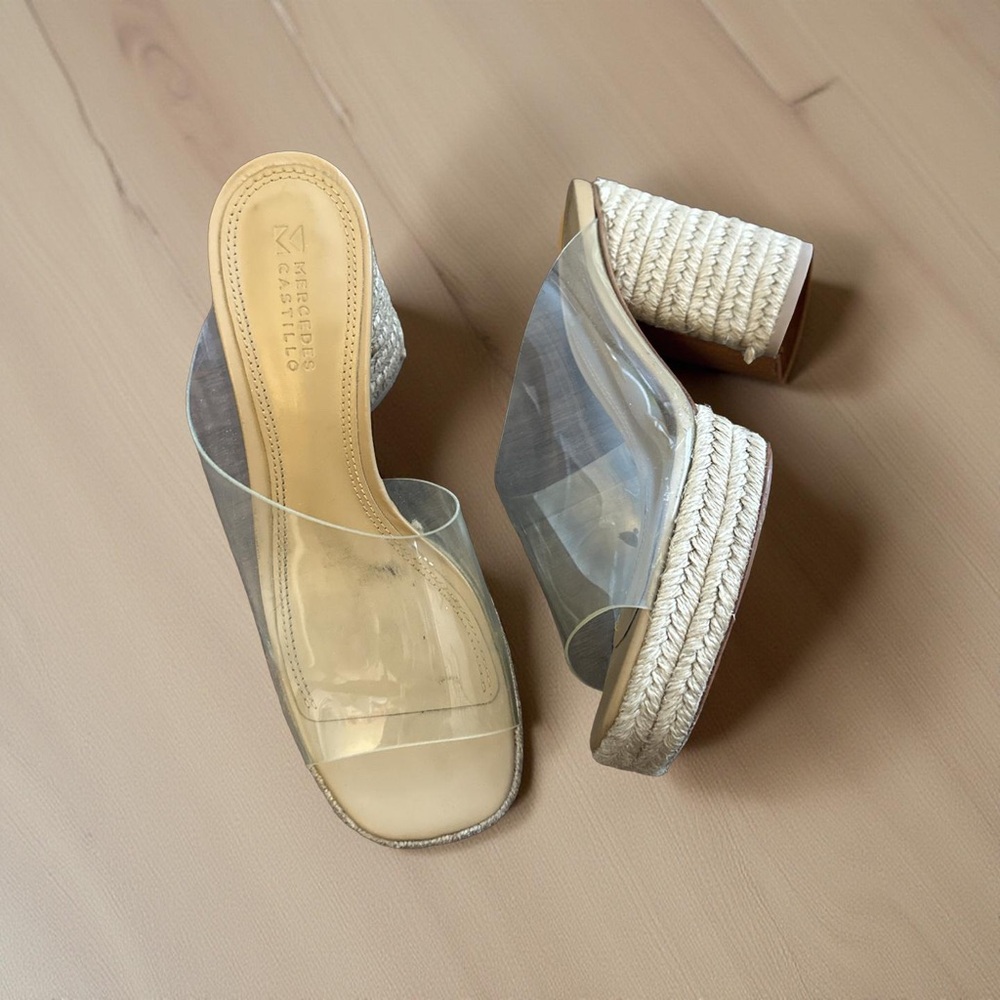MERCEDES CASTILLO clear heel sandals 7.5